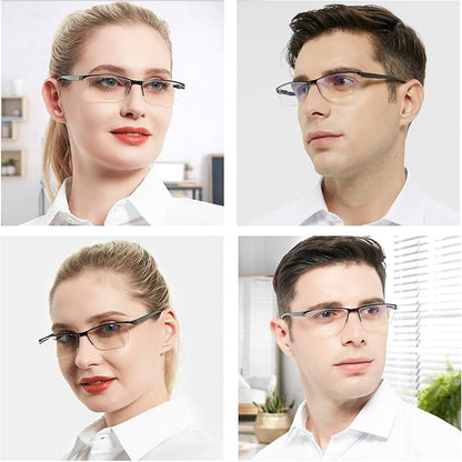 4 Pack Blue Light Blocking Reading Glasses 1.5 Men Women Glare UV Filter Blocker Readers 1.0 1.25 1.5 1.75 2.0 2.25 2.5 2.75 3.0 3.5 4.0 Black, 1.50