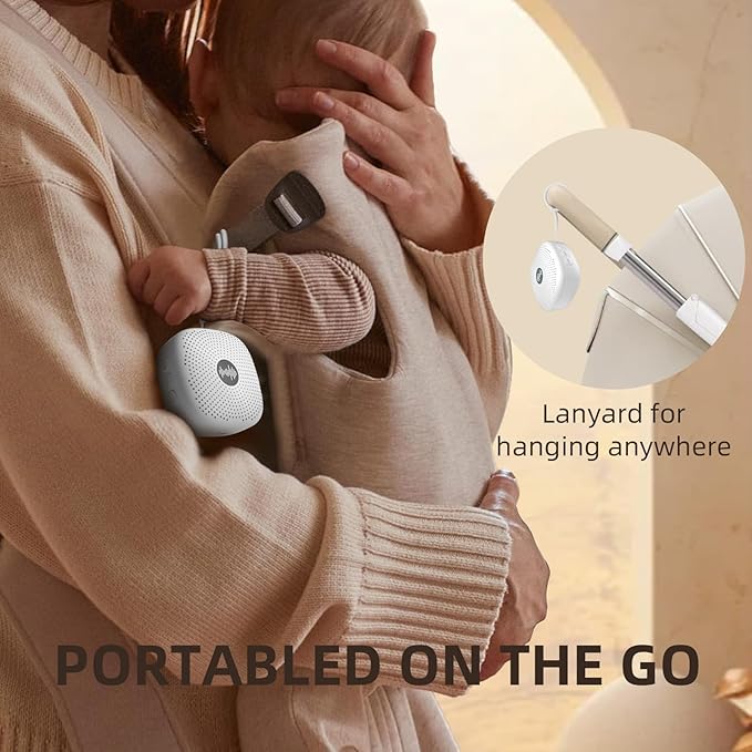 White Noise Machine,Portable Sound Machine for Baby Adult,21Soothing Sound,Auto-Off Timer,Noise Canceling for Office & Sleeping, Compact Size for Home,Travel,Registry,White