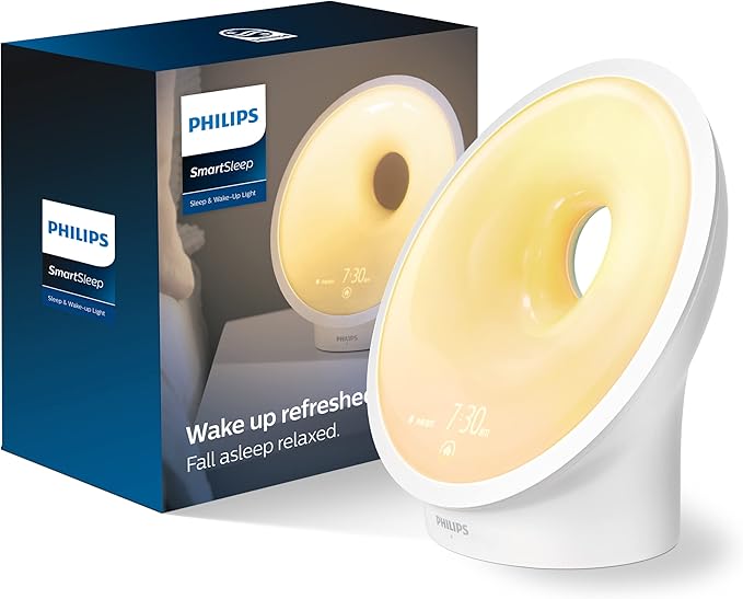 Sleep and Wake-Up Light, Simulated Sunrise and Sunset & Wake-up Light, Colored Sunrise and Sunset Simulation, 5 Natural Sounds
