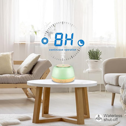 300ml Essential Oil Diffuser with Remote Control, 7-Color LED Lights, 4 Timer Modes, Quiet Ultrasonic Aromatherapy for Home, Office, Room, Small & Stylish Design