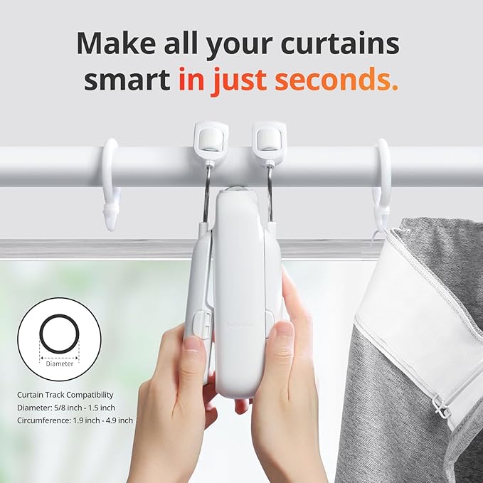 SwitchBot Curtain 3 & Hub Mini Kit: Automate Curtains & IR Devices with Voice Control, Smart Scheduling, and Matter/HomeKit Support.