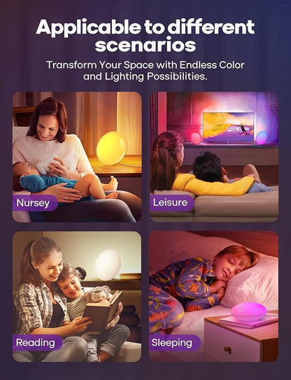 Dekala Long Distance Friendship App Shareable Smart Lamp Color Changing Night Light, Sleep Aid Timer Nursery Night Light for Adult Boys and Girls, ARGB Gradient Ambient Decorate Room Christmas Gifts