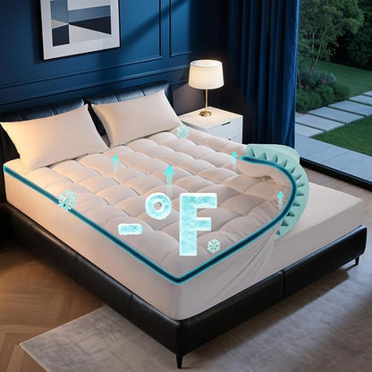 Breathable Dual Memory Foam Mattress Topper-V1 (Twin,39"x75")