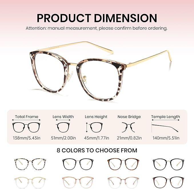 Cyxus Blue Light Glasses for Woman, Fashion Computer Glasses on Office Reduce Eye Strain Anti Migraine for Working Reading