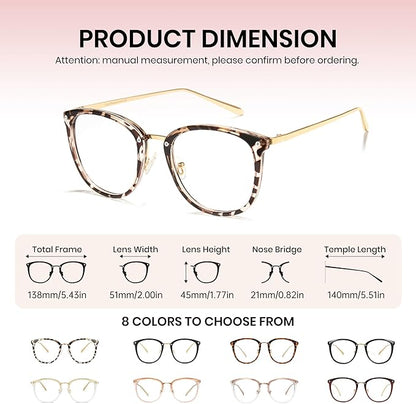 Cyxus Blue Light Glasses for Woman, Fashion Computer Glasses on Office Reduce Eye Strain Anti Migraine for Working Reading