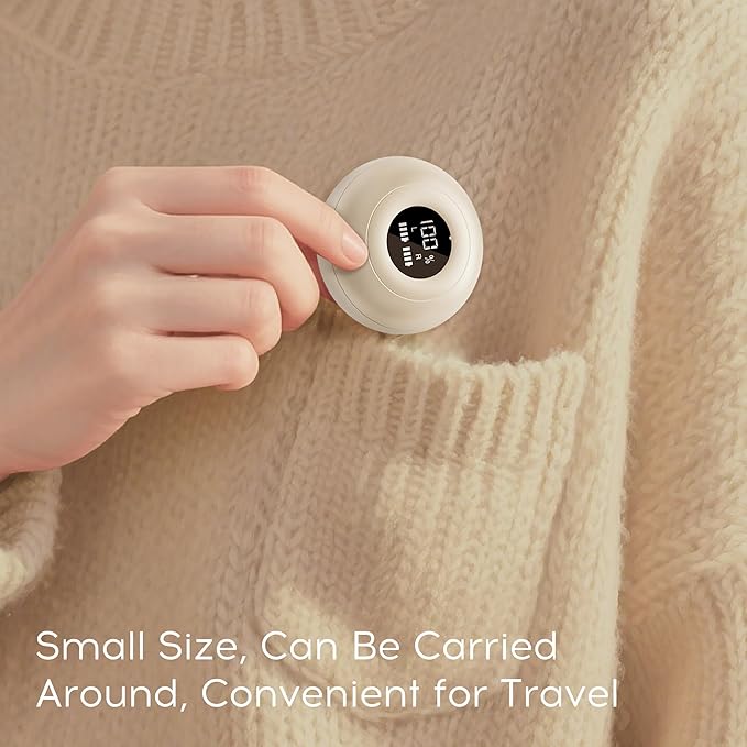 sunvito Sleep Earbuds Bluetooth 5.4, Mini Invisible Silicone Sleep Earbuds for Side Sleepers, Noise Blocking Sleeping Headphones, Hidden Earbuds with LED Display for Small Ears, Sleep & Relax (Beige)