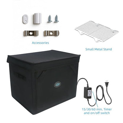 Large UV Sanitizer Box, 36L Portable Sanitizing and Cleaning Machine with 3-Level Timer, Foldable UV Cleaner Box for Household Use Like Phone, Towel, Key, Etc. Ozone Free