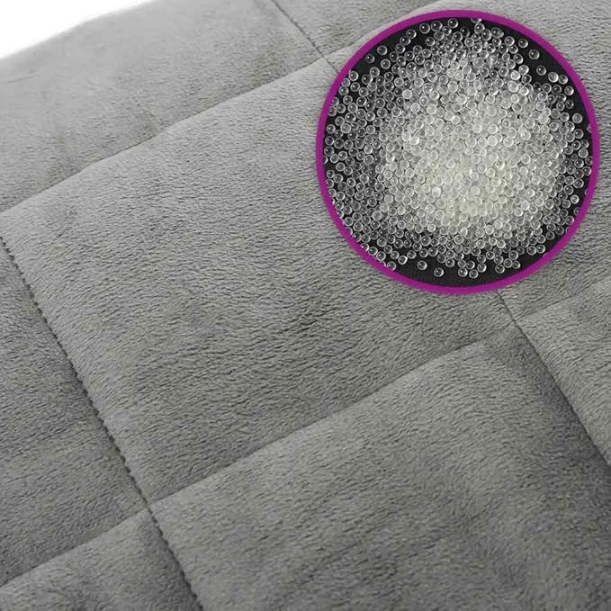 vidaXL Weighted Blanket Grey Cotton Large Weighted Blanket Rectangular