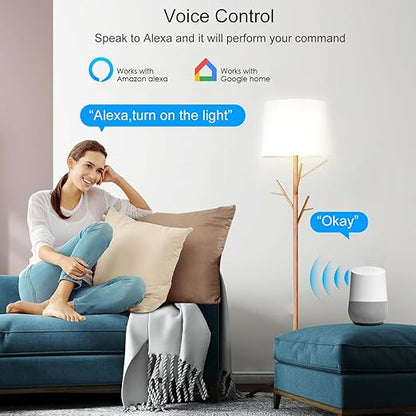 Ewelink 30A Hight Power WiFi Smart Switch 110V/120V/240V, APP Remote with Timer, Wireless DIY Mode for Home Automation, Compatible with Alexa & Google Home(2 pcs)