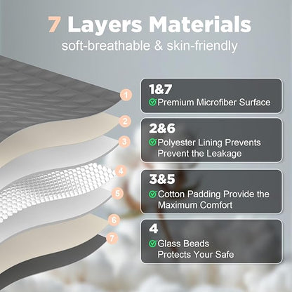 Weighted Blanket for Adults(60" x 80",20lbs) Twin Size Soft Cooling Heavy Blanket for Sleeping,Breathable Blanket with Glass Bead Perfect for 160-220 lbs,All Season,Machine Washable(Grey)