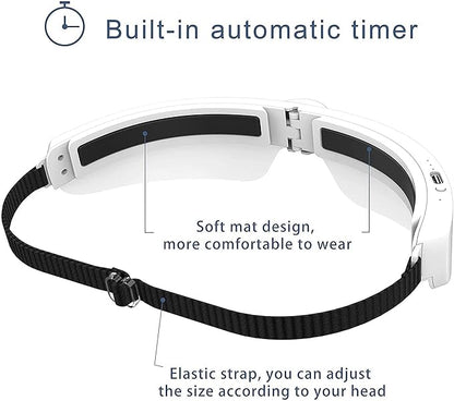 Light Therapy Glasses, Portable & Wearable UV-Free Blue Light Therapy Lamp, Natural Relief for Good Sleep, Happy Mood, Boost Energy and Jet Lag (Glasses-I)