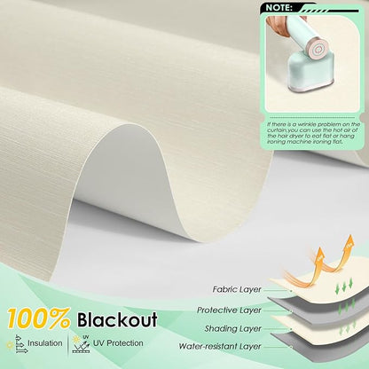Electric Blinds with Remote for Windows Motorized Blackout Blinds Custom Remote Control Roller Shades Cordless Automatic Blinds Compatible with Alexa Google Tuya (Beige-Custom,Custom Size)