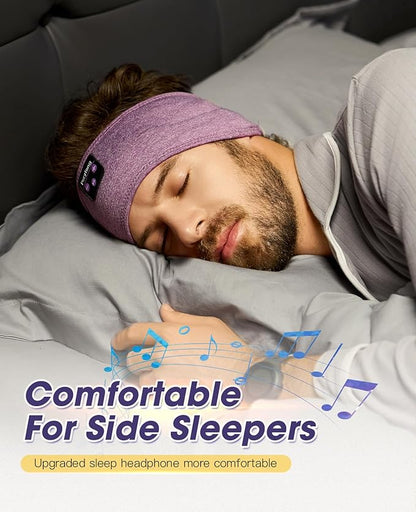 Perytong Sleep Headphones Bluetooth 5.4, Sleep Headphones for Side Sleepers with Ultra-Thin HD Stereo Speakers, Wireless & Sweat Resistant Sport Earphones for Workout Yoga Travel