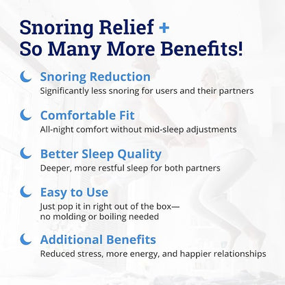 ZQuiet Anti-Snoring Starter Pack with 2 Mouthpieces, Complimentary Storage Case – FDA-Cleared Snore Stopper for Men & Women, Adjustable Comfort, BPA-Free, Non-Invasive, Sleep Aid for Snoring