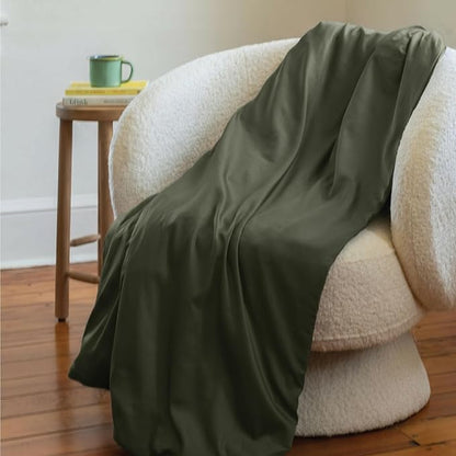 Baloo 100% Cotton Duvet Cover for Weighted Blanket (Moss - 80"x87" - Full/Queen Size) | Cool, Soft & Durable