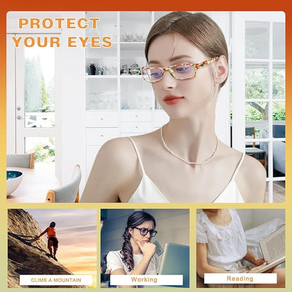 JOSCHOO Computer Reading Glasses for Women and Men 6 Pack Blue Light Blocking Spring Hinge Readers