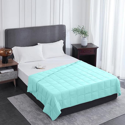 L'AGRATY Weighted Blanket - 48"x72" 20lbs Cooling Breathable Heavy Blanket Microfiber Material with Glass Beads for Adult All-Season Summer Fall Winter Soft Thick Comfort
