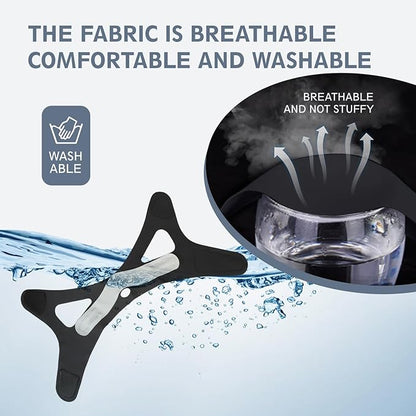 Anti Snoring Chin Strap for Sleeping Adjustable(2 Pack), Effective Anti Snoring Device Breathable and Reusable, High Elasticity Traceless Comfortable Snore Stopper for Adult