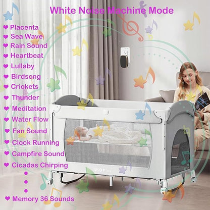 White Noise Sound Machine, 36 Relaxing Sounds Including Natural Soothing Sounds and Sleep Noise, Speaker for Home, Office, Hotel，Toilet，for Portable Travel. (Dark Black, smal)