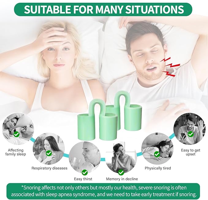 8pcs Anti Snoring Nose Vents Device That Work, Anti Nose Vents for Snoring Devices, Snoring Devices for Men, Nose Opener for Breathing Sleep, Stop Snoring Devices That Work for Men