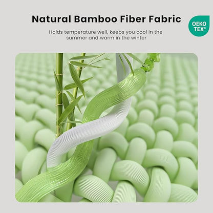 Firm Mattress Topper Queen Size 3 Inch, Cooling Gel & Bamboo Charcoal Memory Foam Mattress Topper for Back Pain Relief, Bamboo Dual-Layer Foam Bed Pad with Removable Cover