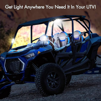 ACEC SHOP UTV Dome Light 12V Universal Roll Bar Mount LED Dome Light UTV Interior Light Utility Roll Cage Dome Light Bar Map Light Courtesy Light for UTV Polaris RZR Ranger SxS Wrangler Truck