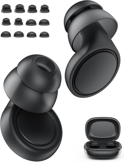 Ear Plugs for Sleeping Noise Cancelling,45dB Ear Plugs for Noise Reduction Reuseable Concert Ear Plugs for Sleeping, Concerts, Traveling, Working Black