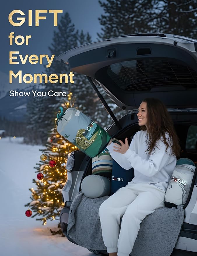 ZonLi Heated Blanket Battery Operated, Wearable Portable Electric Blanket with Rechargeable Battery, 50"x60" Cordless Heated Blanket, Waterproof, Machine Washable(Strolling Forest)