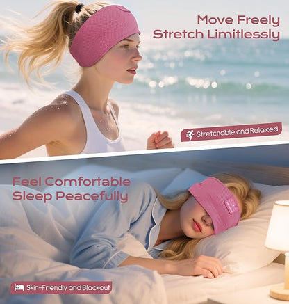 ink-topoint Sleep Headphones Bluetooth 5.4 Headphone, Sports Earphones with HD Stereo Speakers Breathable Sports Headphones for Running, Yoga, Travel, Sleeping, Ideal Gifts for Men Women