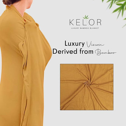 K E L O R Luxury Cooling Travel Blanket - Stretchy, Lightweight Soft & Breathable Shawl Wraps for Women