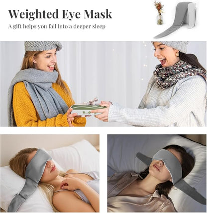 Weighted Eye Mask for Sleeping, Blackout Gravity Sleep Masks Women, Cloud-Like Comfort Softness, 3D Contoured, Memory Foam