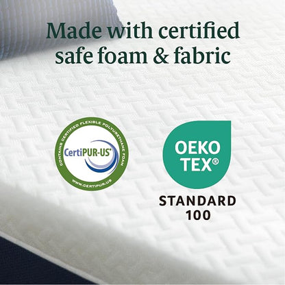 Zinus 12 Inch Queen Cooling Comfort Hybrid Mattress [New Version], Fiberglass Free, Medium Firm Feel, Motion Isolation, Certified Safe Foams & Fabric