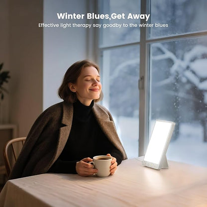 Light Therapy Lamp - 10000 Lux 3 Color Temperature & Wall Mount Therapy Light, Touch Control Daylight Lamps with Memory Function for Home/Office Use As Lift Mood (Wired Only).