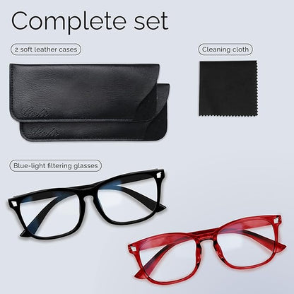 livho High Tech Blue Light Glasses - Advanced Blue Light Blocking Computer Glasses - Screen Fatigue & UV Protection