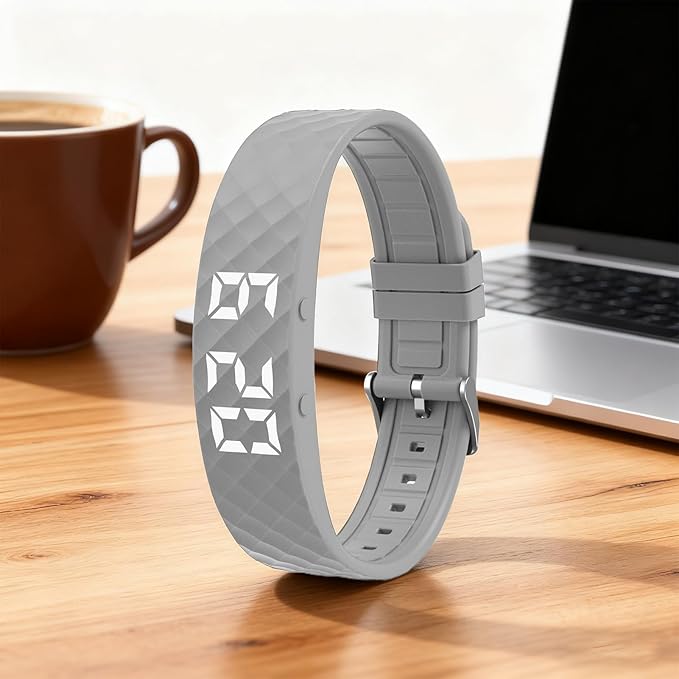 Vibrationswecker Armband | Vibrating Alarm Wristband, Silent Alarm Watch, Wrist Alarms Clock, Gentle Vibration Wakeup Watch, Vibrating Wrist Clock for Deep Sleepers/Hearing