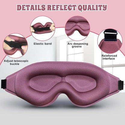 3D Advanced Eye Mask for Sleeping, Ultra Delicate Soft Skin Friendly Eye mask,100% Blackout Sleep Eye Mask for Sleep, Eyelash Extension Sleep mask, Sleeping Eye Masks for Men and Women