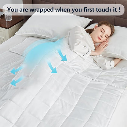 Weighted Blanket King Size (88"x104" 25lbs),Ultra Soft and Cozy Cooling Weighted Blanket King Size for Adult,Heavy Blanket with Machine Washable Soft Blanket, White