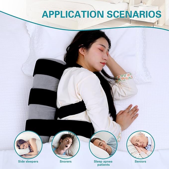 Side Sleep Trainer for Positional Sleep Apnea - Anti Snoring Device to Prevent Back Sleeping, Sleep Positioner for Snore Relief & Better Breathing | Lightweight, Comfortable & Effective Backpack