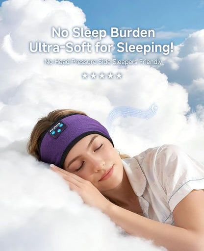 Perytong Sleep Headphones Bluetooth Headband Earphones, Wireless Sleeping Headphones Headband for Sleeping, Sports, Gifts, Workout, Jogging, Yoga, Insomnia, Air Travel, Meditation