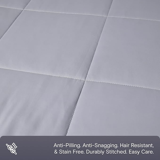 DOZ Lightweight Cooling Comforter, Cooling Blanket for Hot Sleepers and Night Sweats, Q-Max Over 0.4, Cool to The Touch Cover, Breathable, Soft, 90"x90", Thundercloud, Full/Queen