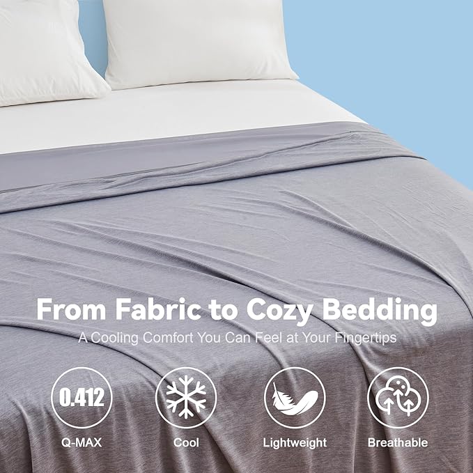 Ailemei Direct Cooling Throw Blanket for Couch, Double-Sided Summer Cooling Blankets for Hot Sleepers, Lightweight Ice Cool Blanket to Relieve Hot Flashes, Breathable Bed Cold Blankets for Sleeping