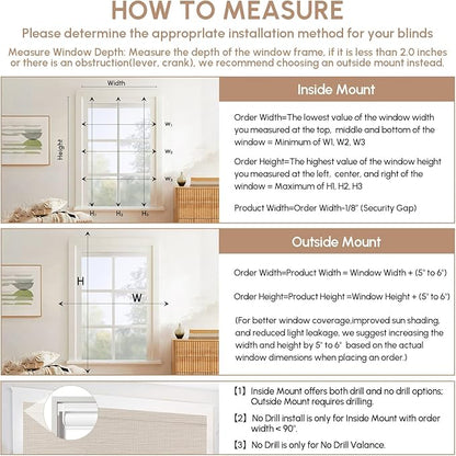Kincmo No Drill Motorized Blinds with Remote, 100% Blackout Roller Shades for Windows, Custom Electric Blinds Compatible with Alexa, Apple Homekit, Google Home (100% Blackout Weave Beige)