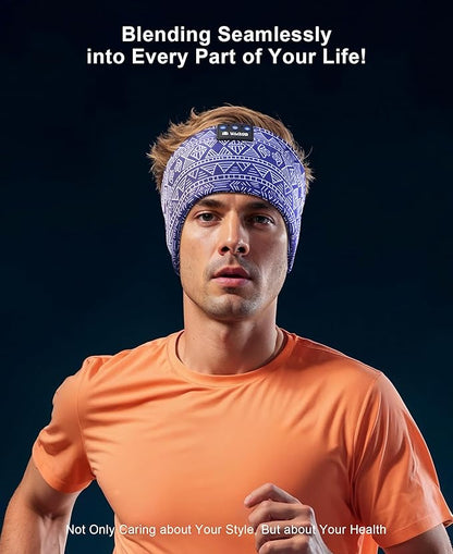 LOVE EYE Sleep Headphones Wireless Headband Headphones Bluetooth 5.4 for Side Sleeper Bluetooth Headband Earphones for Sports for tech Gadgets Gifts