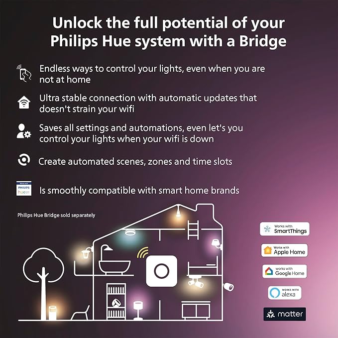 Philips Hue Twilight Smart Sleep and Wake-Up LED Lamp, White & Color Smart Lighting, Bedside Lamp Compatible with Bluetooth, Voice Control with Alexa, Apple Home & Google Assistant