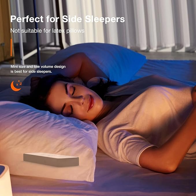 Bone Conduction Bluetooth Pillow Speaker for Sleeping, Portable Sleep Bar Perfect for Side Sleepers, Speaker with Stereo Bass-30/60-Min Timer, Volume Control, TF Function, Privacy&Meditation(Grey)