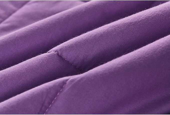 TONGDADA Kids Weighted Blanket | 40''x60'',10lbs | for Child Between 80-125 lbs | Premium Cotton Material with Glass Beads | Purple