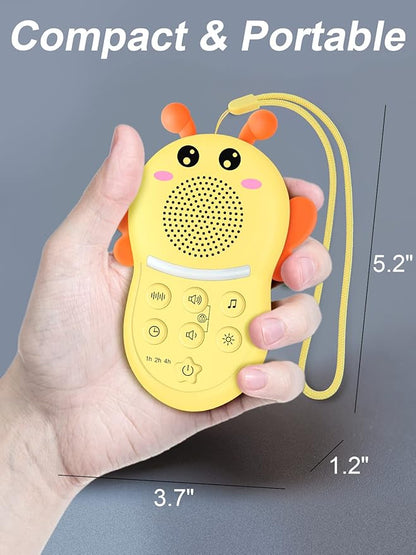 Portable Sound Machine for Baby,White Noise Sound Machine for Babies and Kids,Rechargeable Lullaby Machine with Light,Travel Sound Machine for Sleep,Great for Baby Registry Gift