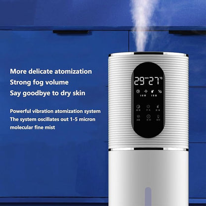 Floor-standing Air Humidifier for Home Living Room and Bedroom with Water Pump Smart WIFI Humidifier Large Capacity Large Mist Volume UV Purification Atomizer (Black)