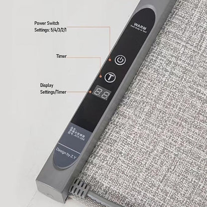 Zunate Foldable Leg Warmer With Soft Blanket, Small Personal Space Heater with Smart Timing and Temperature Control, Electric Space Heater with Two Heating Modes for Office Home (US Plug 110V)