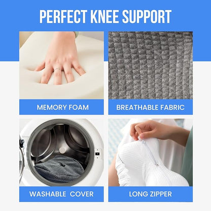 Knee Pillow for Side Sleepers Hip Pain - Between Leg Pillow for Side Sleeping - Sciatica Pain Relief Support for Lower Back, Knees, Joints, and Spine